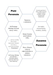 Bohaterowie "Opowieści z Narnii..." w plastrach miodu zamknięci + plan wydarzeń.