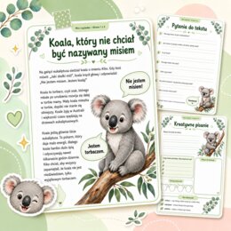 Koala nie jest misiem - mini czytanka z zadaniami