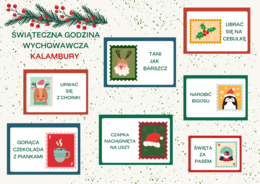 Kreatywna, świąteczna godzina wychowawcza - kalambury