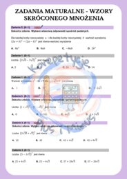 Zadania maturalne wzory skróconego mnożenia