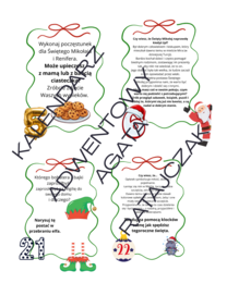 KREATYWNY KALENDARZ ADWENTOWY DLA DZIECKA, 5-10 lat, zadania, ciekawostki, zadanie domowe, czas dla całej rodziny, 24 karty