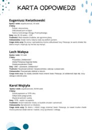 Historia pełnego emocji- niezwykłe postacie klasa 4