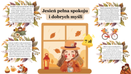 Gazetka „Jesień pełna spokoju i dobrych myśli”|1 duży plakat w komplecie| 27 stron do druku| rozmiar A 4 i mniejszy