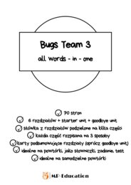 Word list Bugs Team 3 – 70 stron gotowych wklejek ze słownictwem
