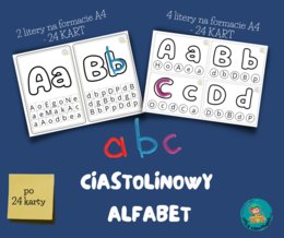 MEGA ZESTAW ZABAW Z CIASTOLINĄ - LITERY, CYFRY, KSZTAŁTY, SYLABY