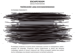 Escape Room w Czarnolesie. Twórczość Jana Kochanowskiego. Narodowe czytanie