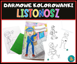 DARMOWE KOLOROWANKI - LISTONOSZ , DZIEŃ ZNACZKA, LISTONOSZA, POCZTY POLSKIEJ