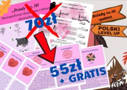 Dziady cz. III_pakiet 3 zestawów+ GRATIS (skrypt, fiszki z postaciami, analiza ikonogfrafii)_Polski Level Up