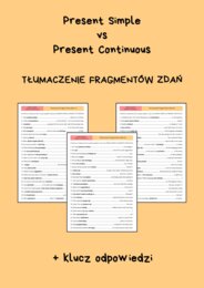 PRESENT SIMPLE vs. PRESENT CONTINUOUS - Tłumaczenie fragmentów zdań