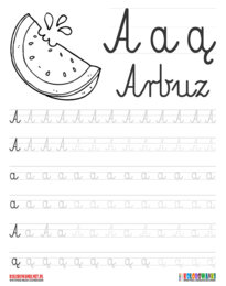 Nauka pisania literek po śladzie