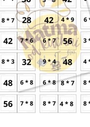 Tabliczka mnożenia - klasyczne domino