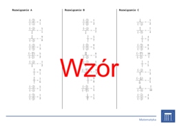 Ułamki złożone | matematyka | 26 kolumn