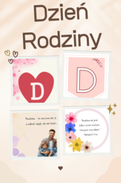 Dzień Rodziny- plakat, dwa rodzaje napisów, cytaty o rodzinie, obrazy rodziny