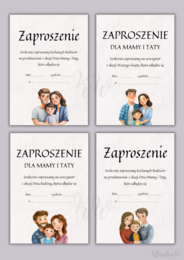 Zaproszenia na Dzień Mamy i Taty / Dzień Rodziny