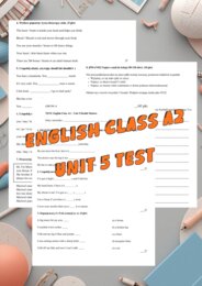 English Class A2 Unit 5 - Test A/B (audio + klucz)