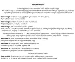 Scenariusz przedstawienia "Zaczarowani!"