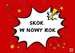 Gazetka motywacyjna "Skok w Nowy Rok".