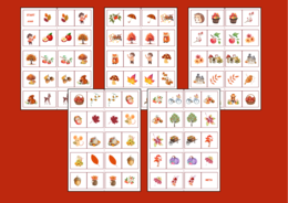 JESIENNE domino obrazkowe - jesień