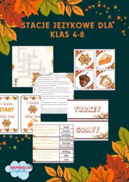 Thanksgiving day - święto dziękczynienia. Materiały i gry językowe dla klas 4-8. Escape room.