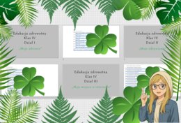 Duży (całoroczny) zestaw na lekcje do edukacji zdrowotnej w klasie 4. Zestaw zawiera prezentacje multimedialne (treści z lekcji oraz pomysł na lekcję krok po kroku) w pdf. Edukacja zdrowotna. Klasa 4.