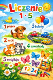 Liczenie od 1 do 5 .