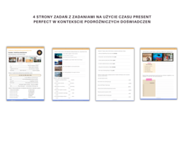 Karty pracy gramatyczno-leksykalne Podróże i doświadczenia Present Perfect w tym zadanie na since for just already yet bucket list klasa 6, 7 Poziom A2
