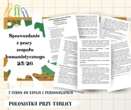 Sprawozdanie Zespołu Humanistycznego 2025/2026 (Wzór DOCX)