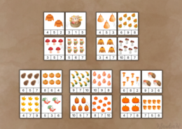 Jesienna zabawa klamerkowa - liczenie do 10