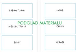Prehistoria i starożytny Wschód - pakiet kart dla klasy 5