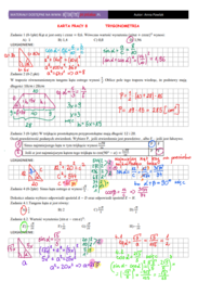 Karta pracy- FUNKCJE TRYGONOMETRYCZNE-