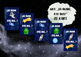 PAKIET KOSMOS - GAZETKA, PLANSZE DEMONSTRACYJNE, GRA JA MAM, KTO MA