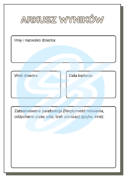 LOGOPEDIA KWESTIONARIUSZ BADANIA MOWY NADAWANIE MOWY 3-6 LAT PRZEDSZKOLE