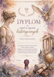 Dyplomy za udział w zajęciach koła historycznego