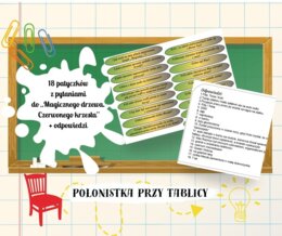 Patyczki z pytaniami + propozycja odpowiedzi „Magiczne drzewo. Czerwone krzesło"