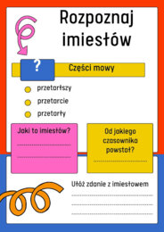 Rozpoznaj imiesłów- karty graficzne na niejedną lekcję języka polskiego