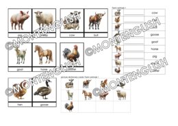Zestaw kart obrazkowych: FARMS ANIMALS SET 1