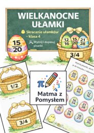 Wielkanocne pisanki 🐣 – skracanie ułamków- wycinanka matematyczna | wytnij i dopasuj | matematyka klasa 4, 5, 6