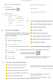 Brainy 4 – Unit 2 – karta pracy – It's time to play