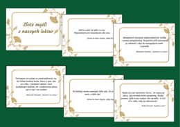 ZŁOTE MYŚLI z lektur szkolnych - CYTATY - lektury - kl. 7-8 - gazetka - 31 stron - wersja 4