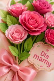 Wycinanka „Bukiet róż dla mamy”