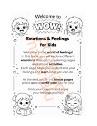 Emotions & Feelings for Kids – emocje po angielsku | kolorowanka i karty pracy PDF