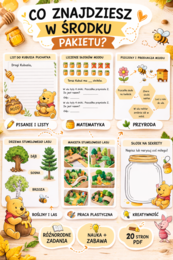 Kubuś Puchatek w Stumilowym Lesie – pakiet 20 kart pracy dla klas 1–3