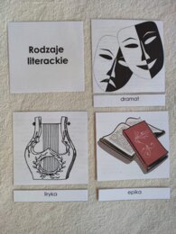 Rodzaje literackie - cechy - karty