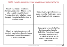 KALENDARZ ADWENTOWY - niesamowita świąteczna przygoda dla klas 2 i 3!
