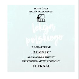 PRZED EGZAMINEM ÓSMOKLASISTY. Z BOHATERAMI ZEMSTY PRZYPOMINAMY WIADOMOŚCI Z ZAKRESU FLEKSJI