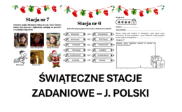 Świąteczne stacje zadaniowe - język polski, 4-6 klasa
