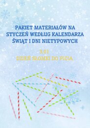 PAKIET MATERIAŁÓW NA STYCZEŃ WEDŁUG KALENDARZA ŚWIĄT I DNI NIETYPOWYCH