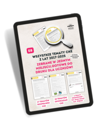 Estetyczne szablony na wypracowania E8 + lista archiwalnych tematów CKE
