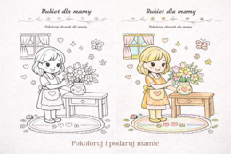 Bukiet dla mamy [Kolorowanka]