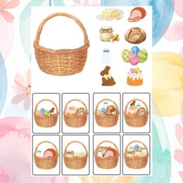 Wielkanocny koszyczek - ćwiczenia percepcji wzrokowej